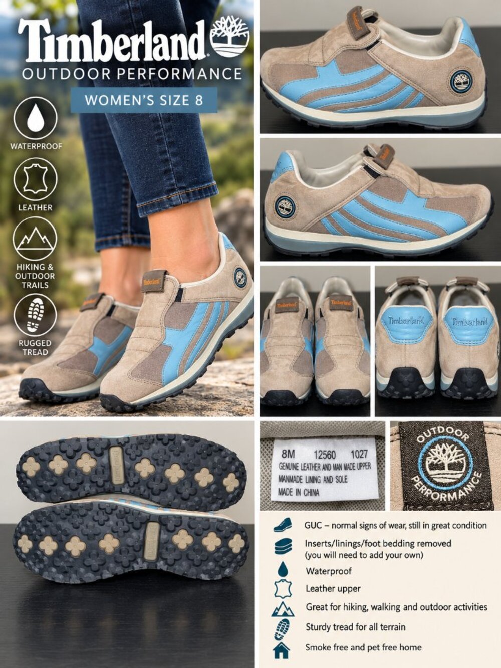 Timberland Outdoor Performance Women’s 8 Leather Waterproof Hiking Shoes